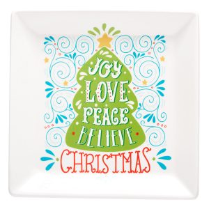 Joy Love Peace Believe Plates
