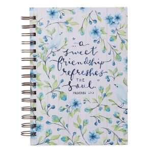 A Sweet Friendship Refreshes The Soul (Large Wirebound Journal)