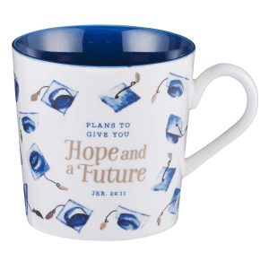 Jeremiah 29:11 Plans To Give You Hope & A Future Blue (Ceramic Mug)