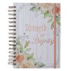 Strength And Dignity With Elastic Closure (Large Wirebound Journal)