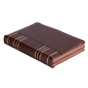 ESV Dark Brown Faux Leather Compact Bible With Zip - Image 2