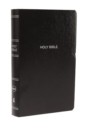 NKJV Black Faux Leather Gift And Award Bible Red Letter Comfort Print Flexcover