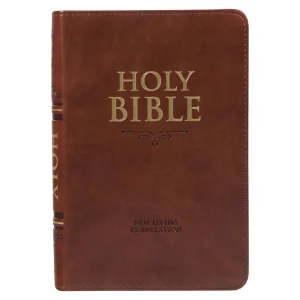 NLT Brown Faux Leather Flexcover Compact Bible