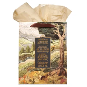 The Lord Is My Shepherd Portrait Gift Bag with Gift Tag - Image 3