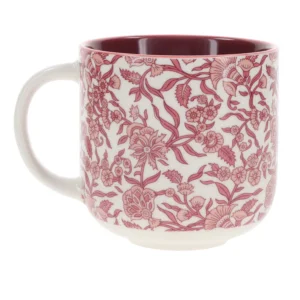 Be Still & Know Ceramic Mug with Burgundy Interior - Image 2