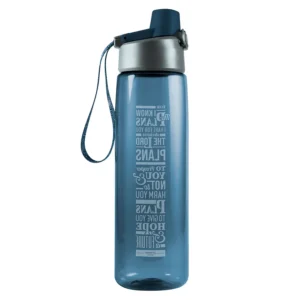I Know The Plans I Have For You Blue Plastic Water Bottle - Image 2