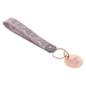 Blessed Is She Faux Leather Key Ring - Luke 1:45 - Image 5