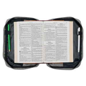 Strong & Courageous Joshua 1:9 Gray (Poly-Canvas Bible Bag) - Image 4